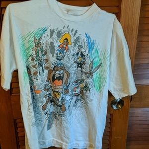 Looney Tunes Taz Motorcycle Gang Vintage T-Shirt L